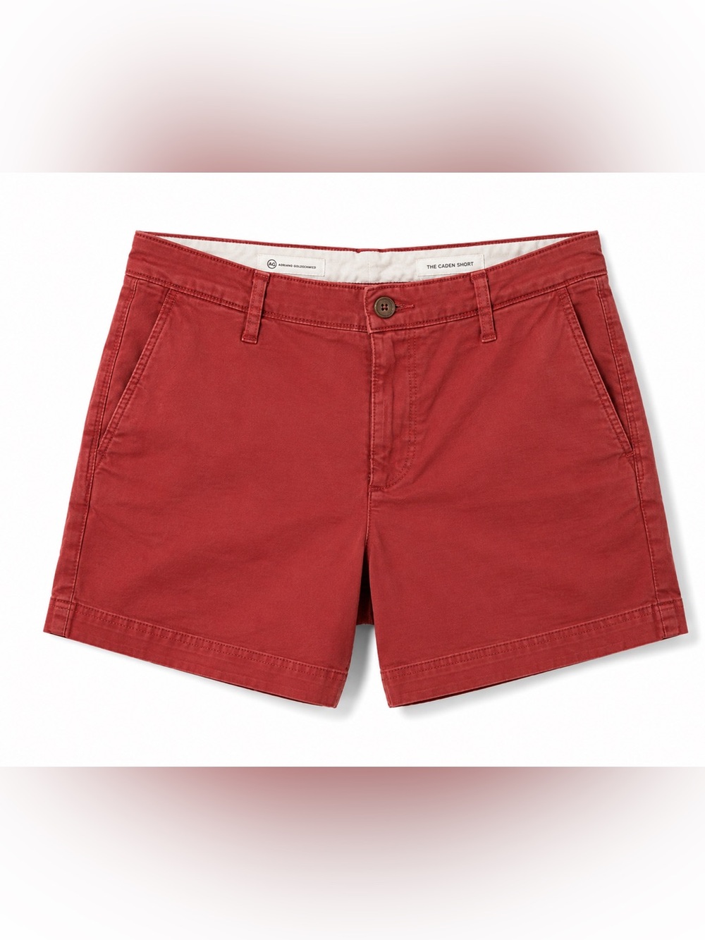 AG Adriano Goldschmied The Caden Brick Red Tailored Chino Shorts